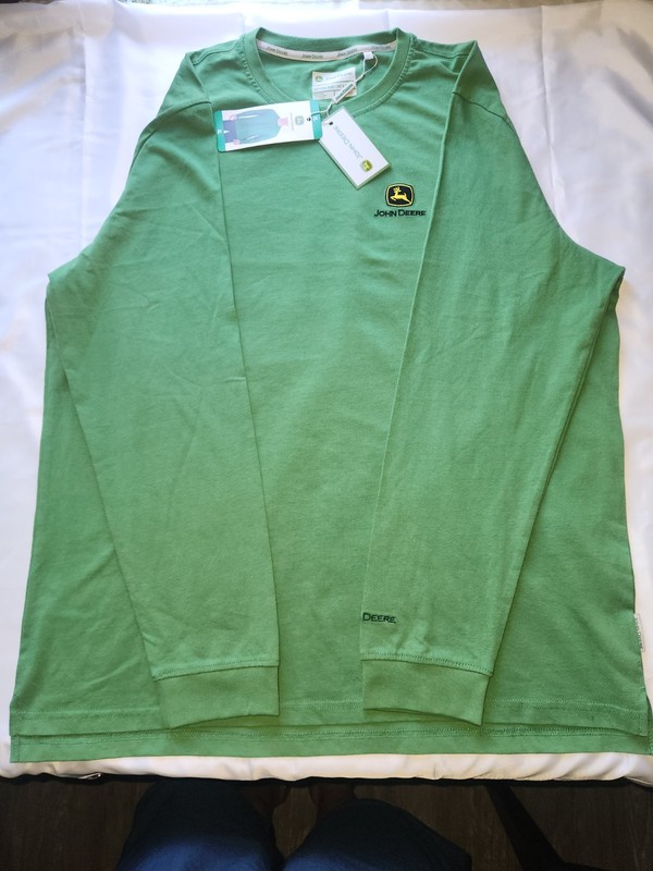 John Deere Green Long Sleeve T-Shirt XL Agriculture Theme Original