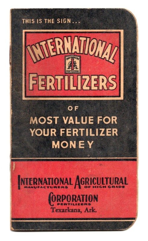 1930s – International Agriculture Corp Texarkana Arkansas Notepad – XL2R