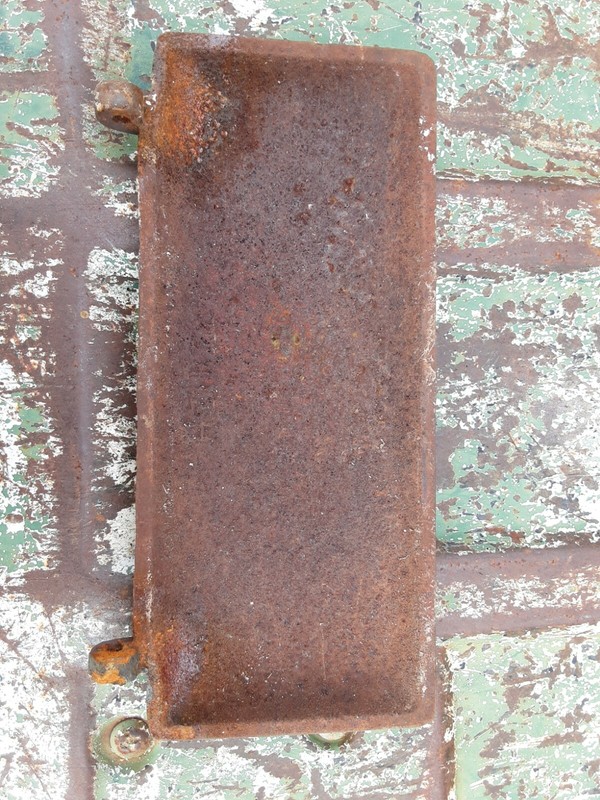 Antique John Deere Tractor Moline Illinois Cast Iron Tool Box Lid Cover Plate gallery