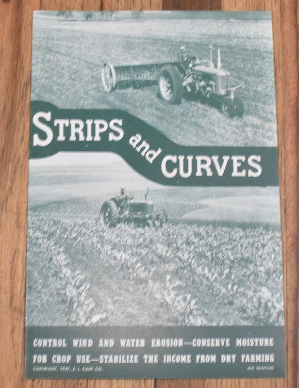 Vintage 1947 J.I. Case Strips and Curves Great Plains Sales Brochure Pamphlet