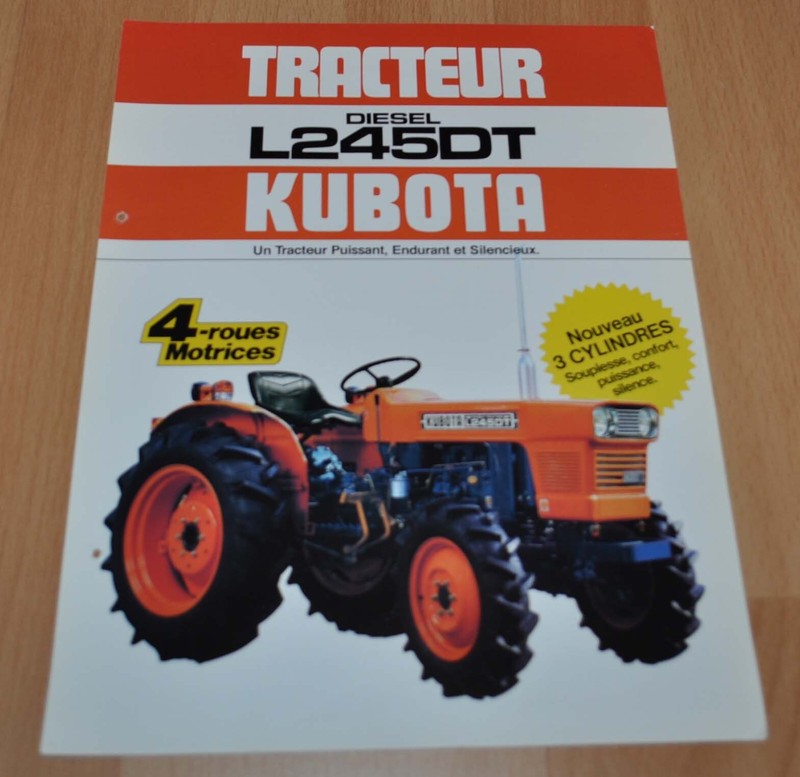 Kubota L245DT 4WD Tractor Japanese Brochure Prospekt FR
