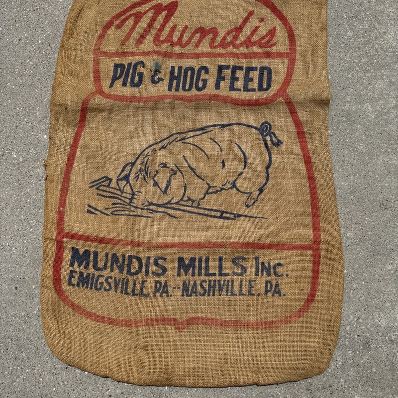 Mundis Mills Inc. Pig & Hog Feed 100lb Feed Sack Emigsville, PA - Nashville, PA gallery