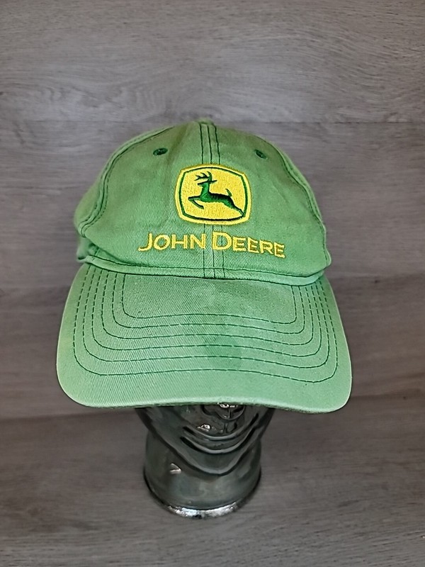 John Deere Farm Cap Embroidered Logo Yellow Letter Green Baseball Adjustable