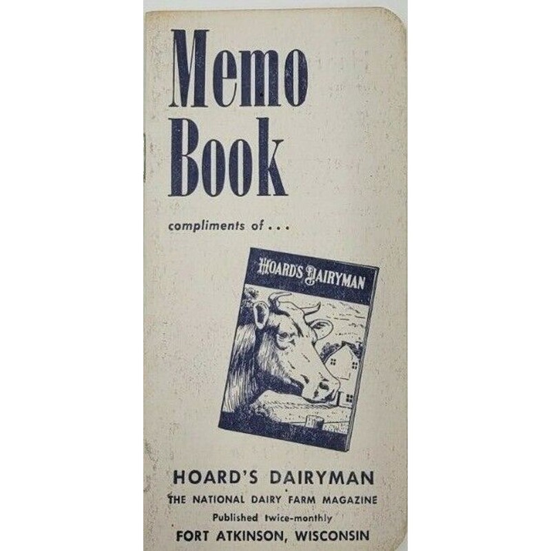 Vintage 1963 Hoard’s Dairyman Advertising Notebook Fort Atkinson Wisconsin