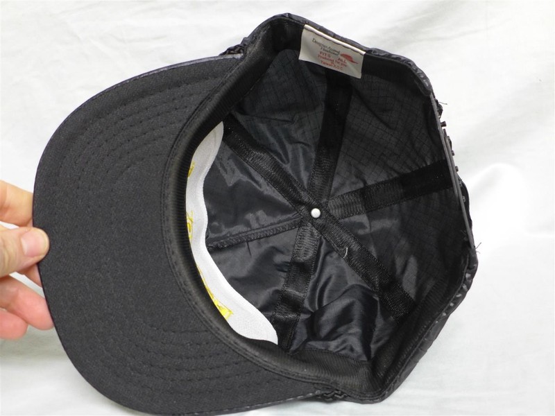 Vintage HALTON CAT Caterpillar Black/Yellow "Scrambled Eggs" Nylon Snapback Hat gallery