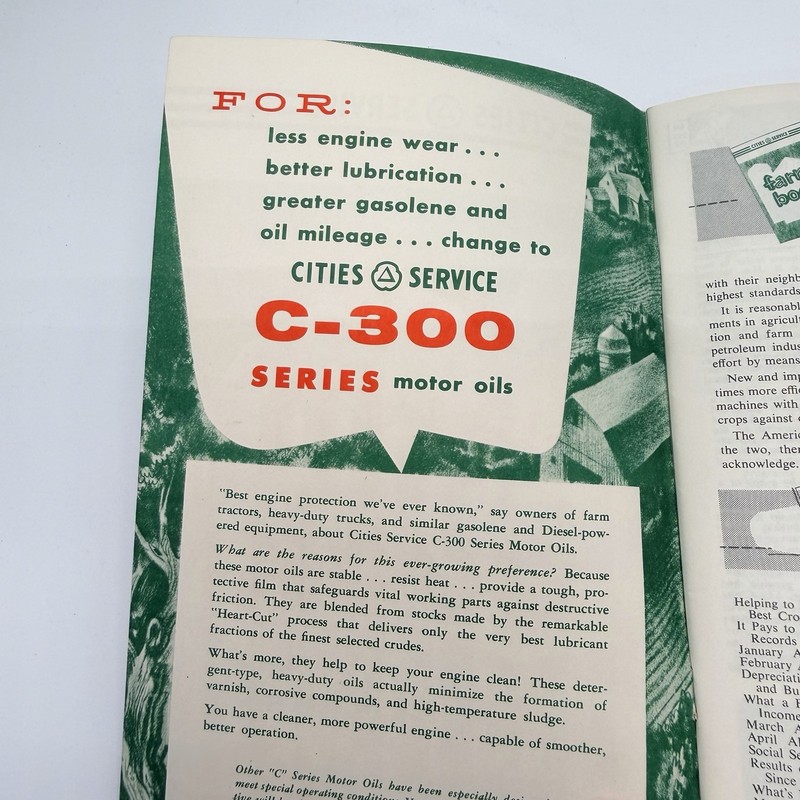 Vtg 1956 Farm Book & Almanac - Cities Service - 50s Tractor Gas Oil Agriculture gallery