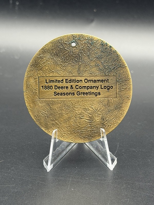 Vintage "Happy Holidays from John Deere 1995" Ltd Edition Bronze-Tone Ornament gallery