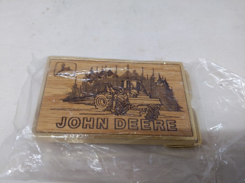 John Deere LOG SKIDDER Wooden Laser Belt Buckle Forestry
