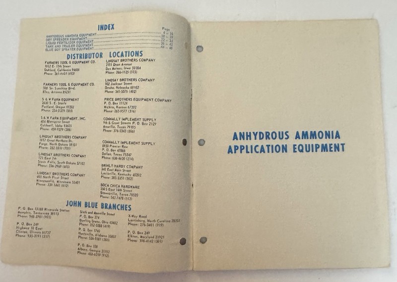 Vintage 1971 BLUE John Blue Company Machine Catalog 1970 1971 Prices Farming gallery