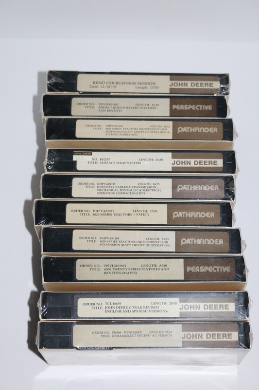 25 vintage John Deere tractor related PATHFINDER vhs cassette tapes w/ 13 sealed gallery