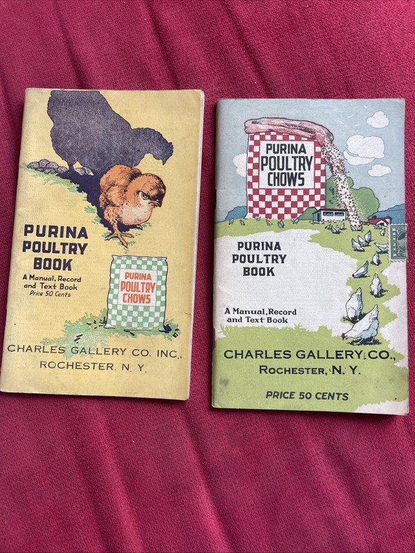 2 Vintage “Purina Poultry Books” 1922 an d 1923