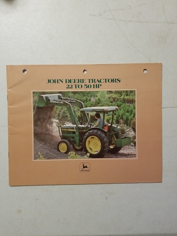 JOHN DEERE ~ Tractors, 22 to 50 PTO HP • Sales Brochure/Specs • 36 pages 1980