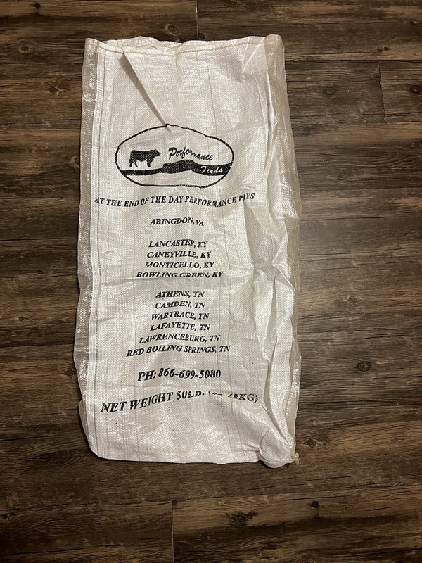Performance Feeds Lawrenceburg, TN Sack, 50 Lbs Empty