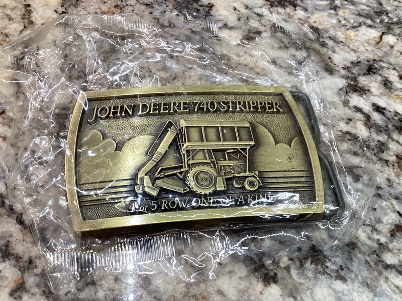 1984 John Deere Belt Buckle New Old Stock “ John Deere 740 Stripper 4/5 Row”