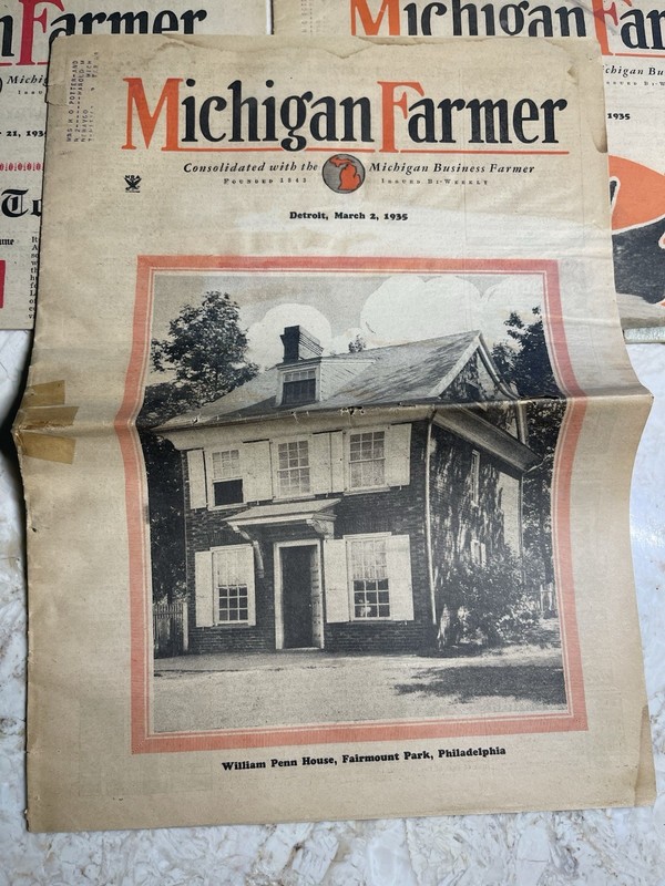 3 Vintage 1935 Michigan Farmer Papers Detroit Livestock Planting Recipes Fruit gallery