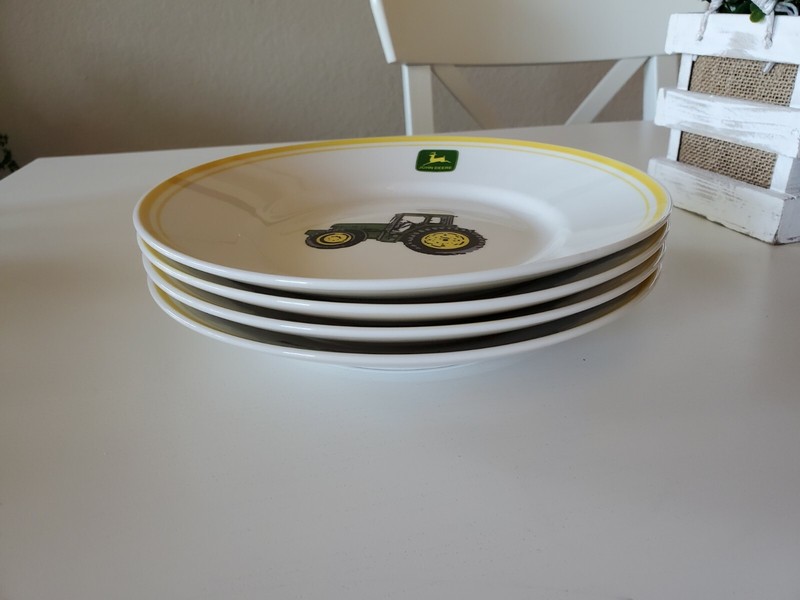 Set of 4 Vintage Gibson Housewares John Deere Licensed Ceramic Pasta Bowls gallery
