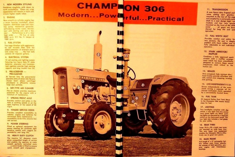 Chamberlain Champion 306 70 H.P.Sales Manual Austrailias Own Tractor Illustrated gallery