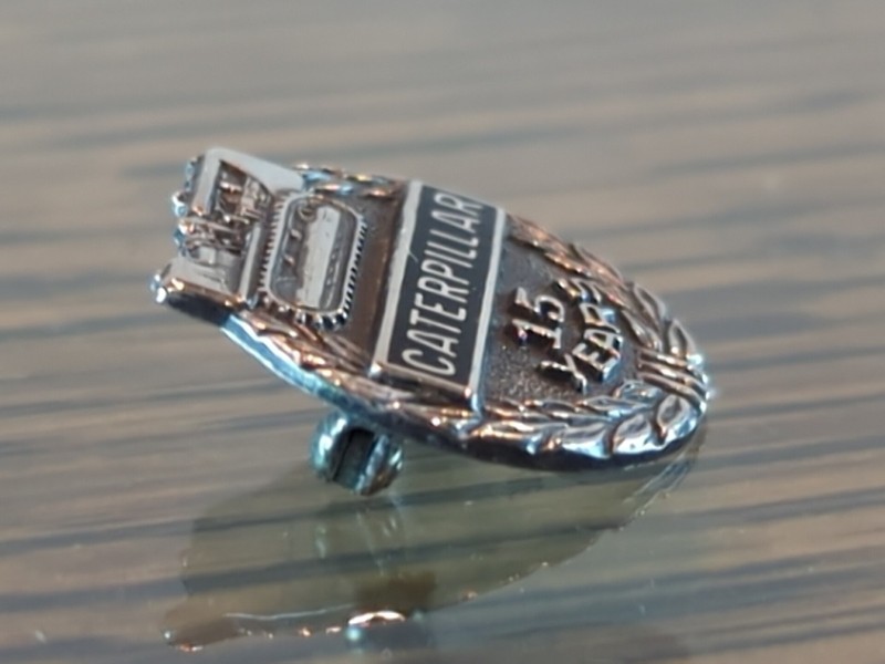 Vintage CATERPILLAR 15 YEARS Service Pin Sterling Silver gallery