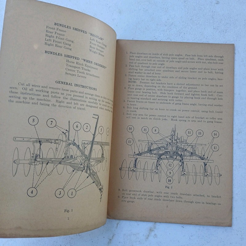 J.I. Case Eagle No. 70 Tractor Harrow Manual Operator's , Parts, No. DA797 gallery