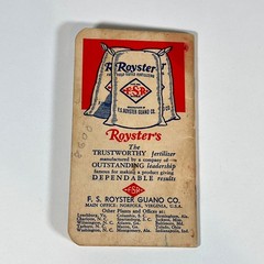Vintage 1940 Royster Guano Fertilizer Advertising Memo Book Calendar Norfolk VA
