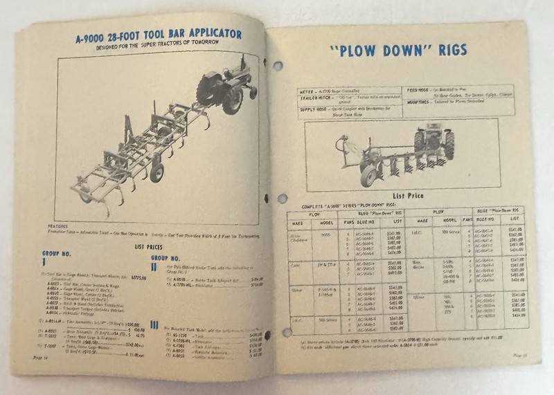 Vintage 1971 BLUE John Blue Company Machine Catalog 1970 1971 Prices Farming gallery