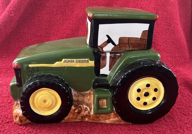 John Deere Cookie Jar Ceramic Farm Green Tractor – Gibson