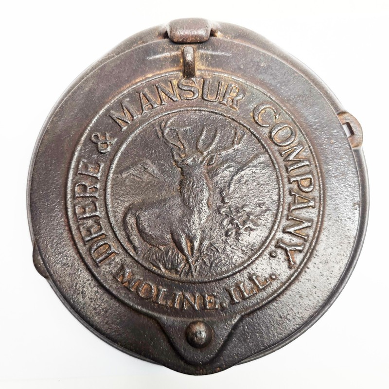 Antique Deere & Mansur Company Moline ILL Cast Iron Corn Planter Cover Lid 1895
