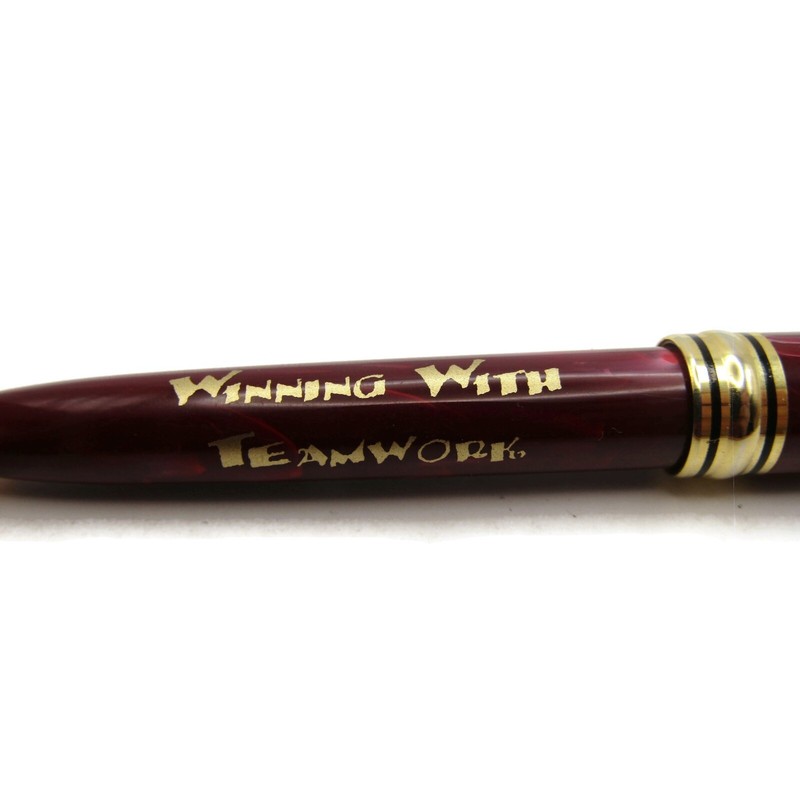 Vintage Agland Inc Advertising Pen Agrochemicals Maroon Red Gold Tone Ballpoint gallery