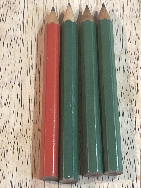 4 Vintage Advertising Pencils John Deere Bullet Pencil Refills? Green Red Farm gallery
