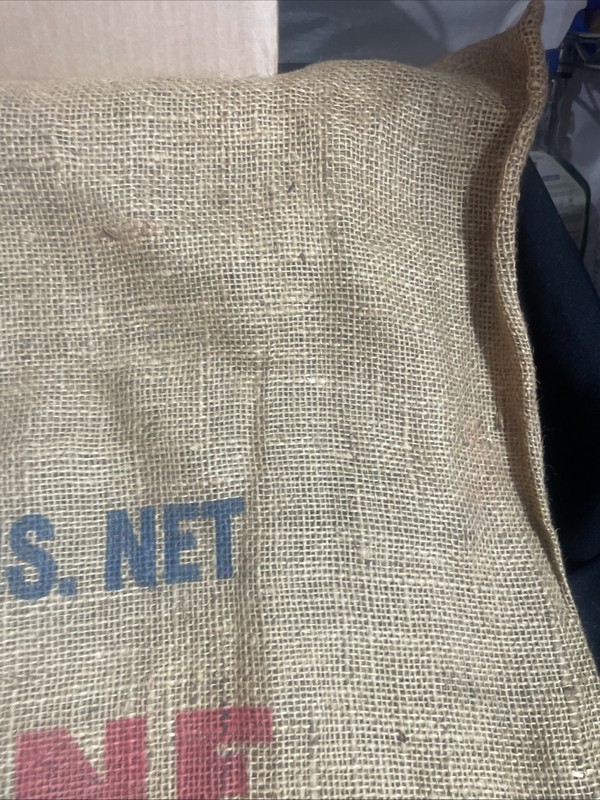 Vintage Maine Lovely Farms Burlap Potato Sack 100lb ~ 21” x 36” Americana gallery