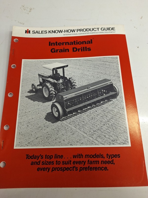 International Harvester Grain Drills Sales Know-How How Product Guide Manual