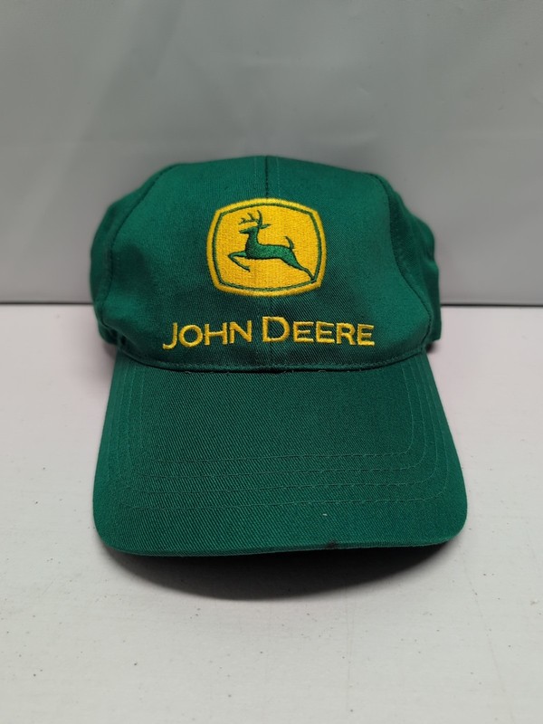 John Deere Embroidered Hat Cap Green Snapback Cotton Cary Francis VTG