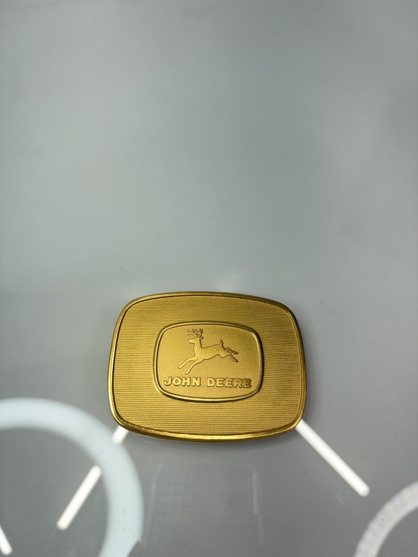John Deere Gold Plated Belt Buckle 1986 Limited Edition #5203/6000 gallery