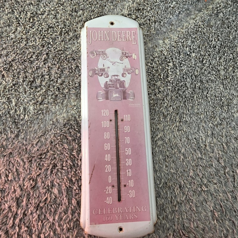 Vintagw 1997 John Deere Metal 17” Thermometer Celebrating 160 Years Rare
