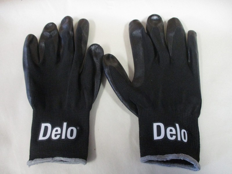 Lot of 2 DELO Chemicals Work Gloves (Size Medium) 100% Polyester : Farming gallery