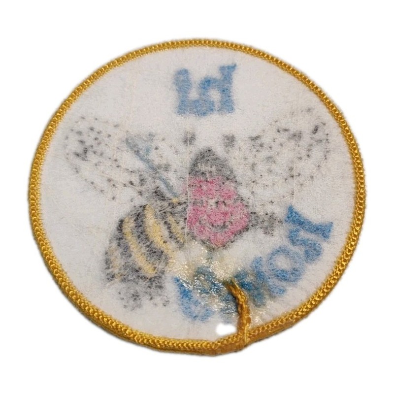 Vintage Hi Honey Embroidered Bumblebee Sew On Patch 3" Hat Jacket Food Humorous gallery