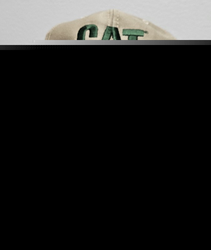 CAT Caterpillar Beige & Green Snapback Cap/Hat