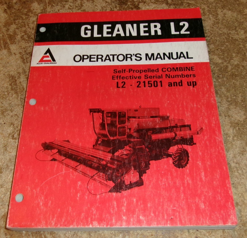 1980 allis-chalmers gleaner L2 operators manual in good shape used