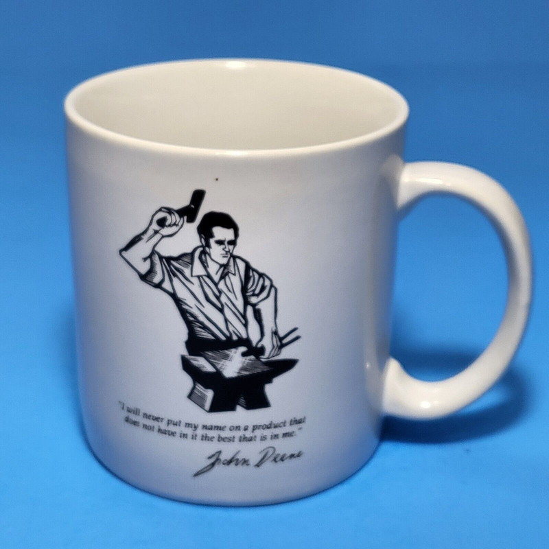 John Deere Service Go With The Green Vintage 1989 Coffee Cup Mug 12 oz Tractor