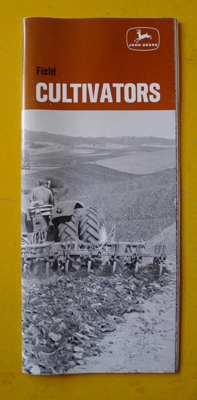MINTY Vintage JOHN DEERE Field Cultivators BROCHURE Pamphlet 1968