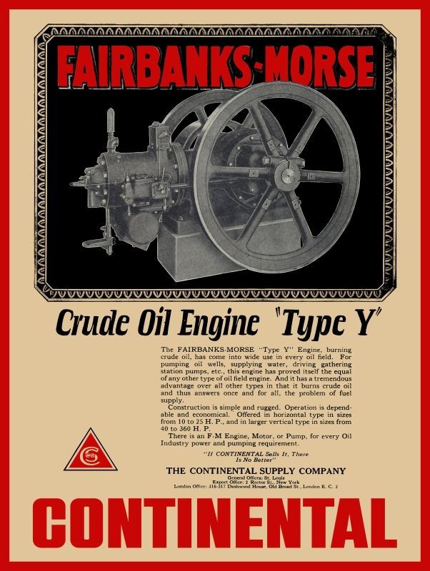 1927 Fairbanks Morse Type Y Crude Oil Engine NEW METAL SIGN: 9×12″ Ships Free