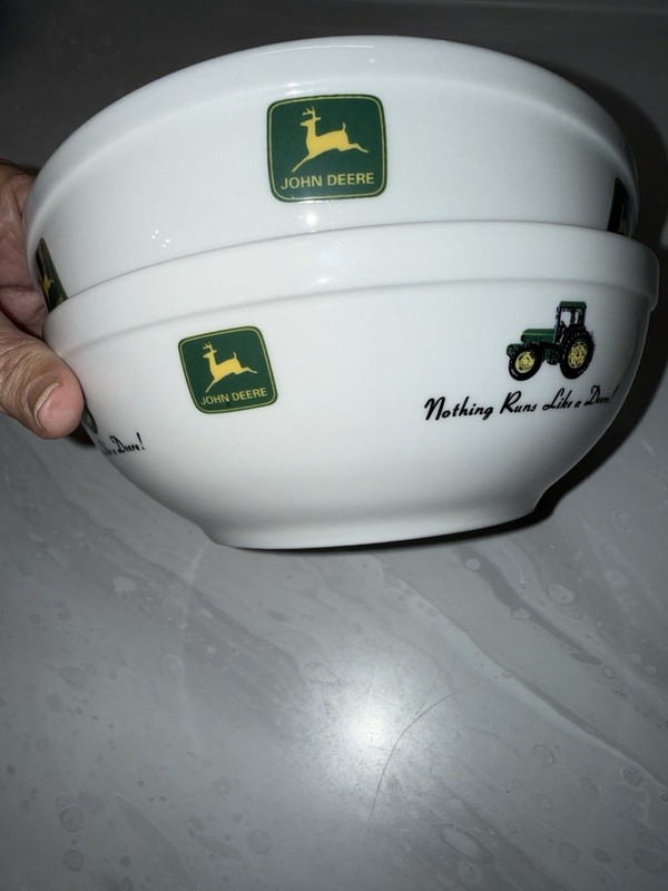 2 John Deere 7” Bowls X 2 1/4” Deep