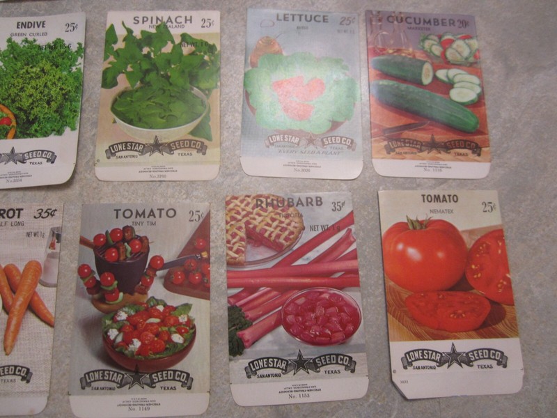 Lot of 15 Old Vintage 1970's - Vegetable - SEED PACKETS - PHOTO STYLE - Empty gallery