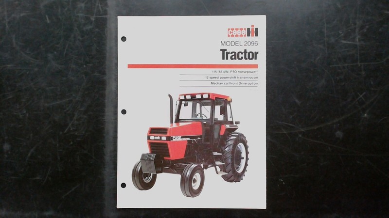 Case IH Model 2096 Tractor Brochure Vintage 1980s Agriculture Red Black