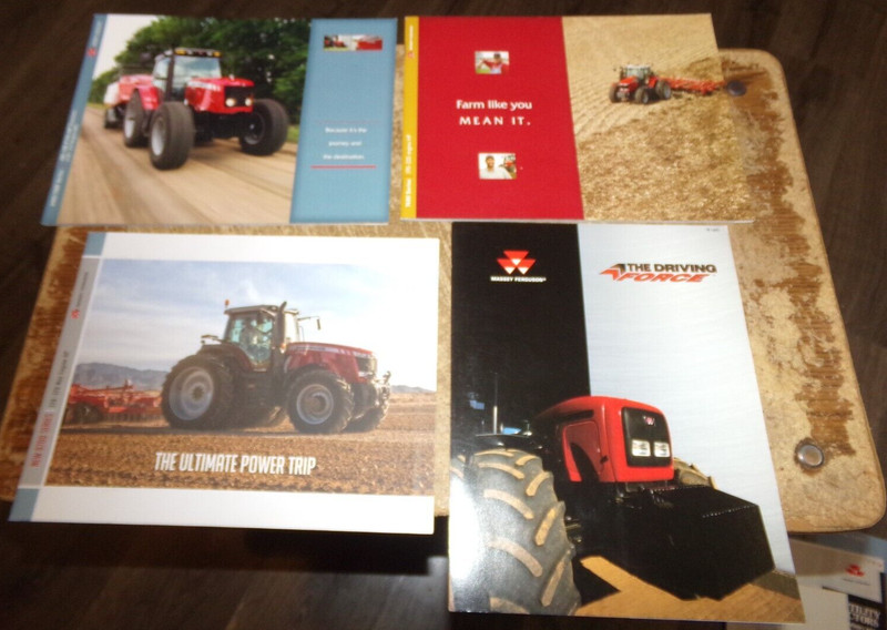 4-lot 2000’s-2010’s massey-ferguson tractor brochures in nice shape used