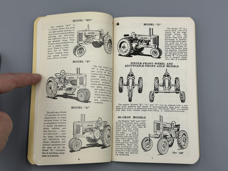 1952 1953 JOHN DEERE Farm Advertising POCKET LEDGER Tractor ROGERS Minnesota EX+ gallery