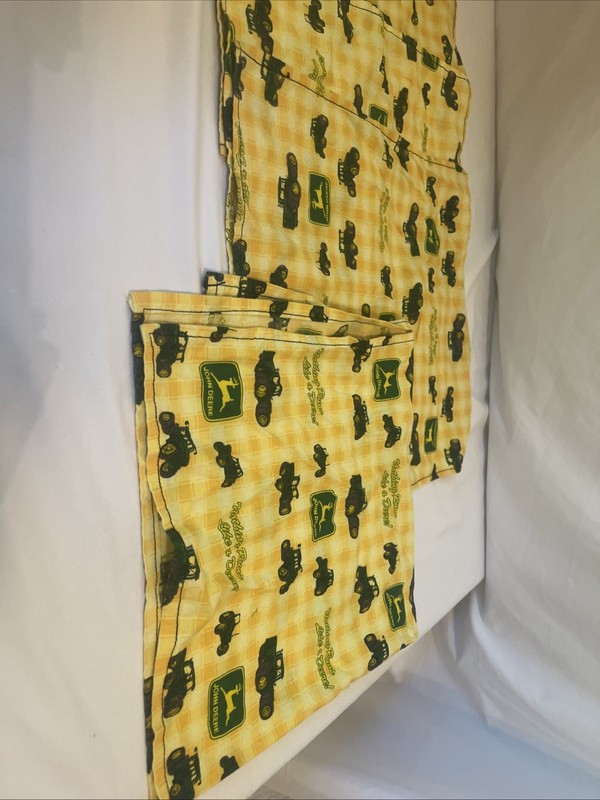 Handmade John Deere Napkins Three At 13 Inches One Lg At 23inches Square gallery