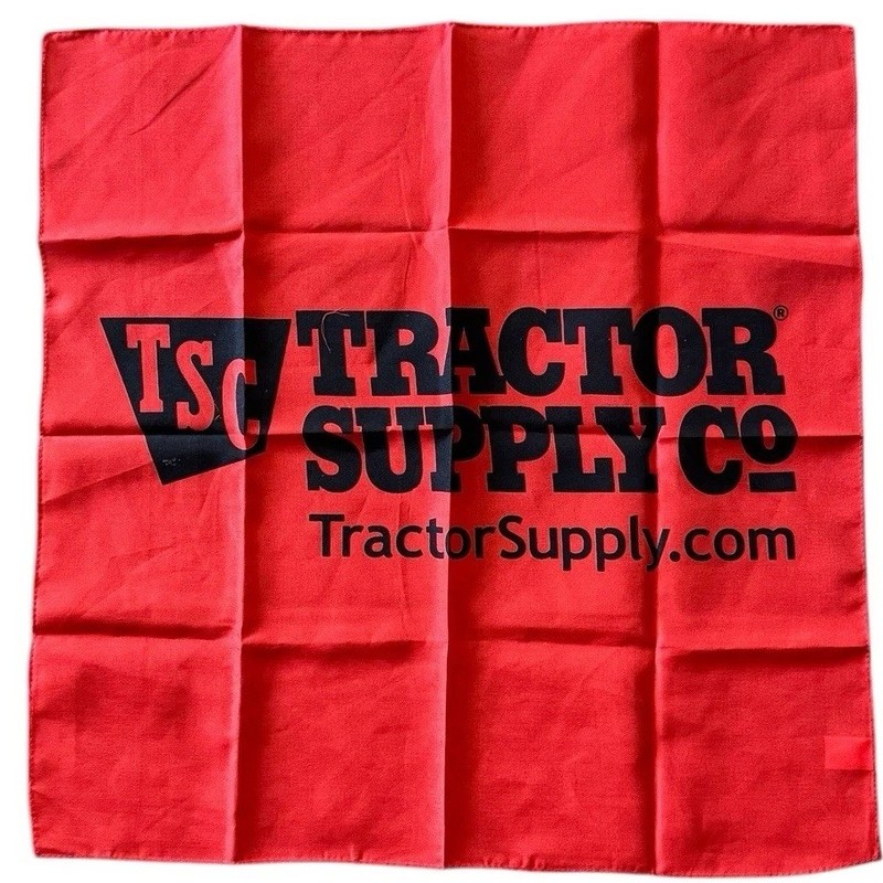 TSC Tractor Supply Company Bandana Western Square Scarf Advertising Promo Farm