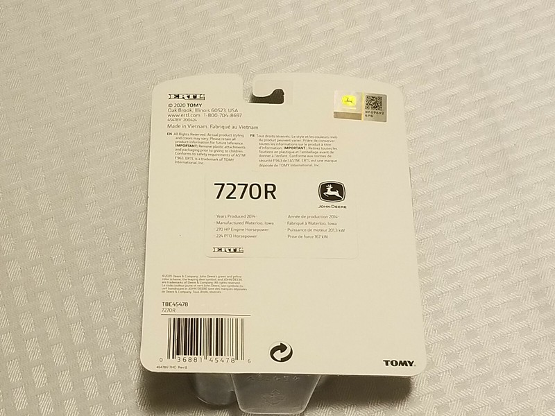 2020 Ertl John Deere 7270R 1/64 Diecast, Brand New gallery