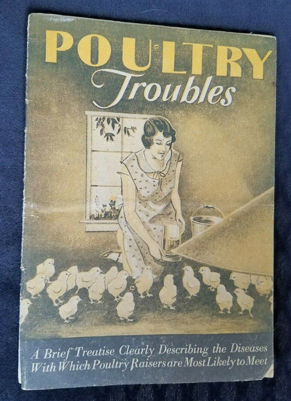 1930 AD Book Poultry Troubles WALKO Remedies Waterloo Pearres Pharmacy Frederick